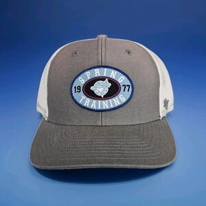 Toronto Blue Jays Trucker Hat "1977 Spring Training" - 47 Brand Washed Gray, NEW